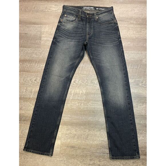 Levis Signature S51 Straight Mens Blue Denim Jeans 29 x 32 New - Picture 3 of 14